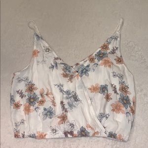 Floral cropped blouse